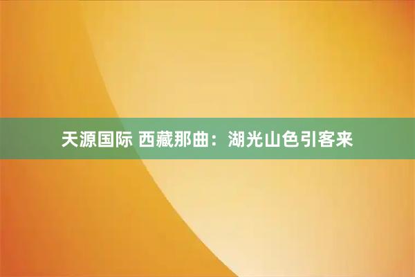 天源国际 西藏那曲：湖光山色引客来
